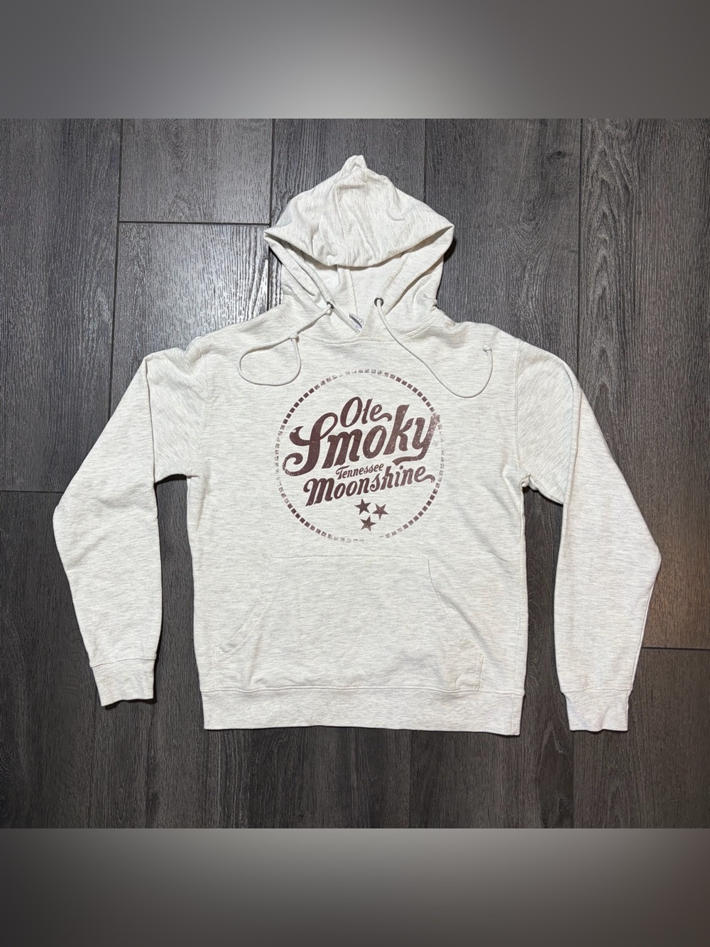Ole Smoky Tennessee Moonshine Pullover Hoodie Long Sleeve Gray Adult Small